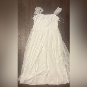 White tule dress size large from lulus